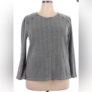 Urban Outfitters Black and White Zigzag Blouse size XXL